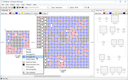 PCB debug via boundary scan chain using XJAnalyser